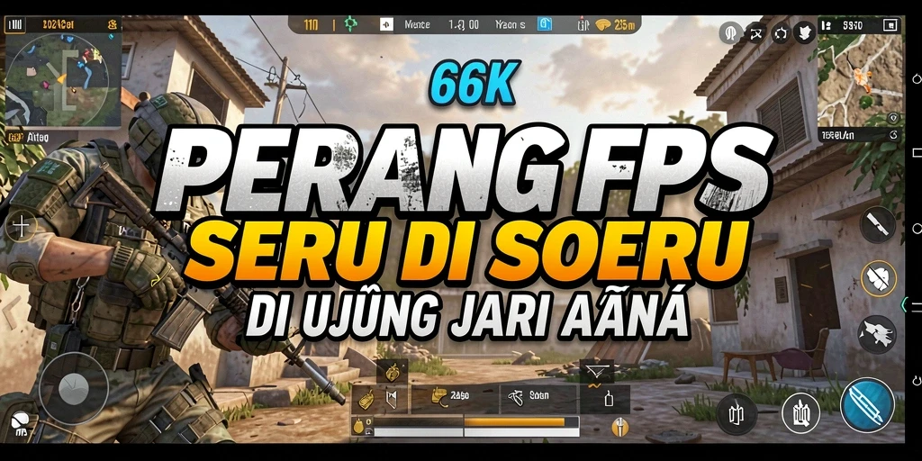 Gameplay seru di 66K dengan aksi tembak-menembak intens.