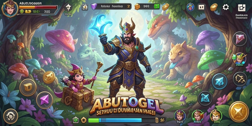Tangkapan layar gameplay ABUTOGEL yang mendebarkan dan penuh warna.