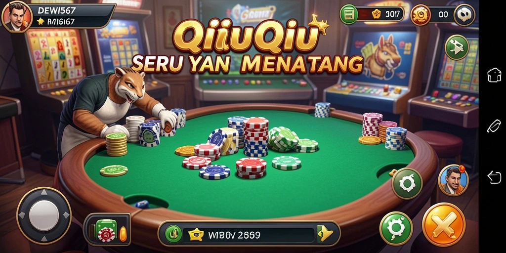 Screenshot gameplay DEWI567 saat kompetisi QiuQiu.