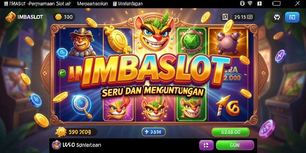 Tampilan menarik dari gameplay slot IMBASLOT yang mendebarkan.