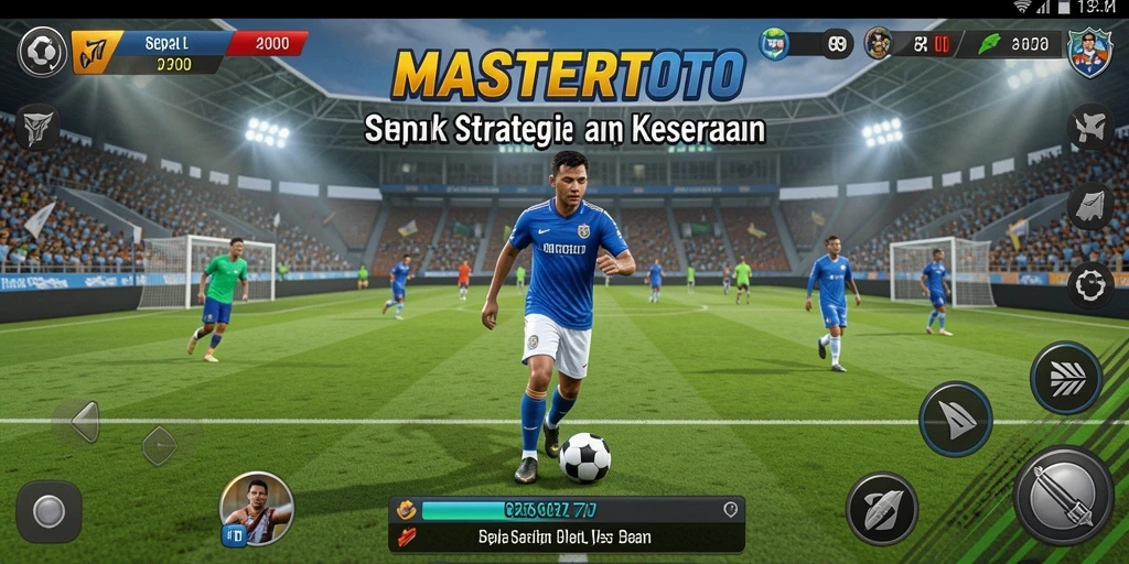 Tampilan gameplay MASTERTOTO yang mendebarkan dalam pertandingan sepak bola.