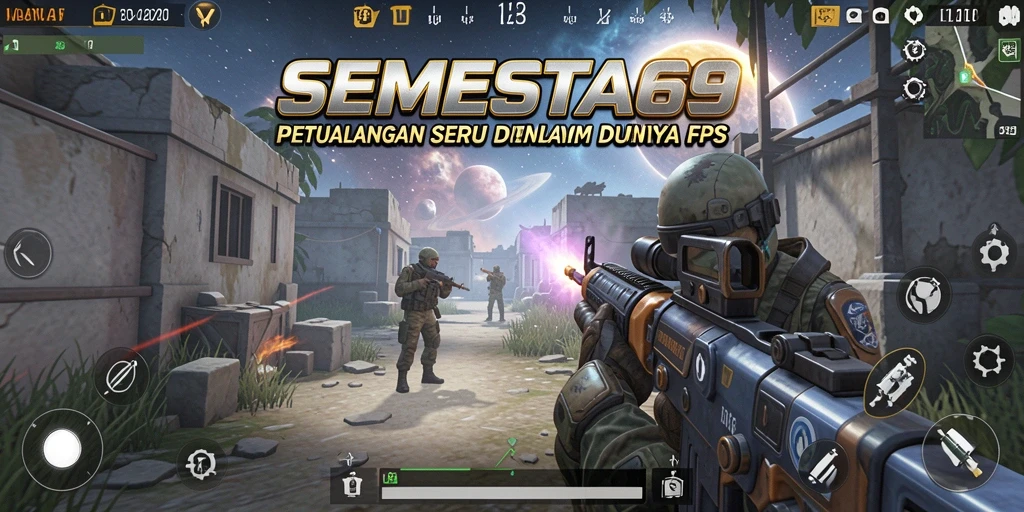 Tangkapan layar gameplay seru di SEMESTA69 dengan aksi menembak yang mendebarkan.