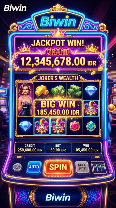 Tampilan antarmuka pengguna aplikasi biwin yang sederhana.